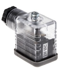 5 pcs - RS PRO 2P+E DIN 43650 B, Female Solenoid Valve Connector with Indicator Light, 250 V ac Voltage