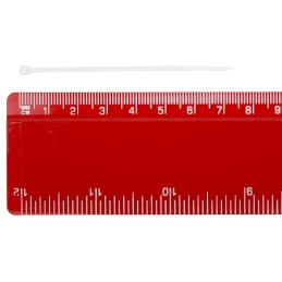 1 Bag of 100 - RS PRO Cable Tie, Sub Miniature, 71mm x 1.6 mm, White Nylon, Pk-100