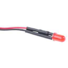 1 pcs - RS PRO Red Panel Mount Indicator, 12V dc, 8mm Mounting Hole Size, Lead Wires Termination