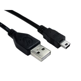1 pcs - RS PRO USB 2.0 Cable, Male USB A to Male Mini USB B Cable, 150mm