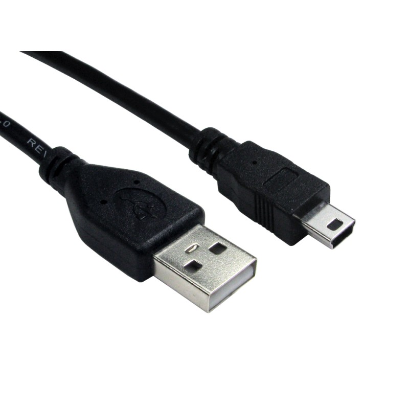 1 pcs - RS PRO USB 2.0 Cable, Male USB A to Male Mini USB B Cable, 150mm