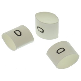 1 Bag of 100 - TE Connectivity Heat Shrink Cable Markers, White, Pre-printed '0', 2 - 6mm Cable