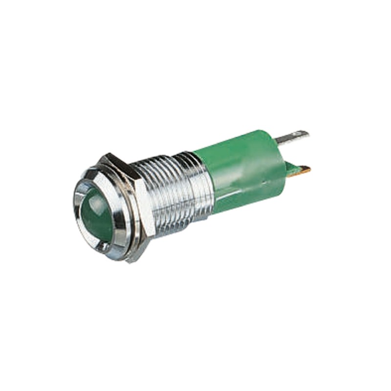 1 pcs - CML Innovative Technologies Green Panel Mount Indicator, 12V, 14mm Mounting Hole Size