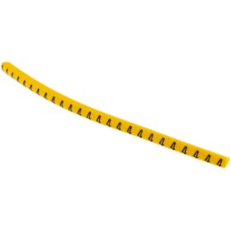 1 Bag of 250 - HellermannTyton Helagrip Slide On Cable Markers, Black on Yellow, Pre-printed '4', 1 - 3mm Cable