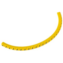 1 Bag of 250 - HellermannTyton Helagrip Slide On Cable Markers, Black on Yellow, Pre-printed '4', 1 - 3mm Cable