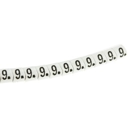 1 Bag of 250 - HellermannTyton Helagrip Slide On Cable Markers, Black on White, Pre-printed '9', 2 - 5mm Cable