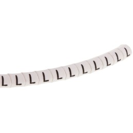 1 Bag of 250 - HellermannTyton Helagrip Slide On Cable Marker, Black on White, Pre-printed 'L', 1 - 3mm Cable