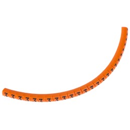 1 Bag of 250 - HellermannTyton Helagrip Slide On Cable Markers, Black on Orange, Pre-printed '3', 1 - 3mm Cable