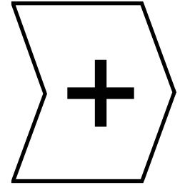 1 Bag of 250 - HellermannTyton Helagrip Slide On Cable Markers, Black on White, Pre-printed '+', 2 - 5mm Cable