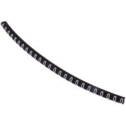 1 Bag of 250 - HellermannTyton Helagrip Slide On Cable Markers, White on Black, Pre-printed '0', 1 - 3mm Cable, for Cables &
