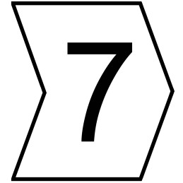 1 Bag of 250 - HellermannTyton Helagrip Slide On Cable Markers, Black on White, Pre-printed '7', 1 - 3mm Cable