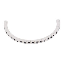 1 Bag of 250 - HellermannTyton Helagrip Slide On Cable Markers, Black on White, Pre-printed 'X', 2 - 5mm Cable