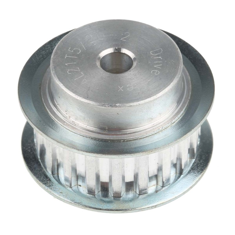 1 pcs - RS PRO Timing Belt Pulley, Aluminium 10mm Belt Width x 5mm Pitch, 20 Tooth