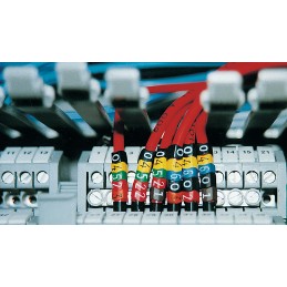 1 Bag of 250 - HellermannTyton Helagrip Slide On Cable Markers, Black on White, Pre-printed 'Q', 1 - 3mm Cable