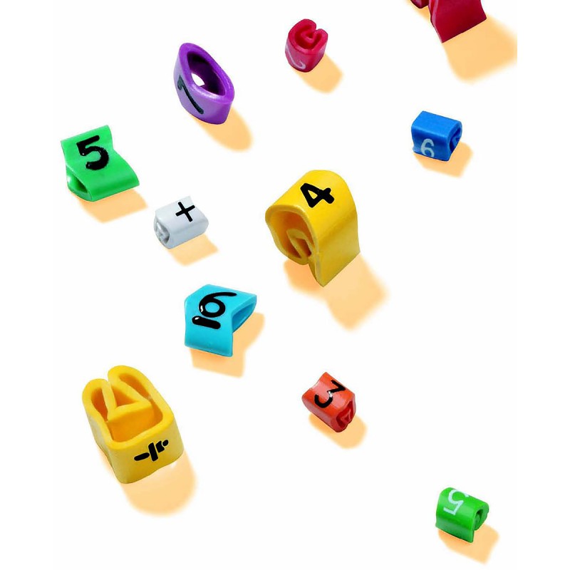 1 Bag of 250 - HellermannTyton Helagrip Cable Markers, Black on White, Pre-printed 'G'