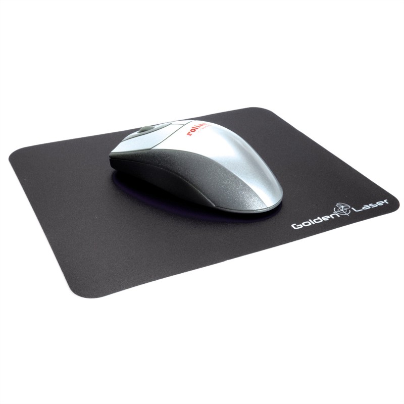 1 pcs - Roline Black Rubber Mouse Pad 220 x 180 x 0.4mm 0.4mm Height