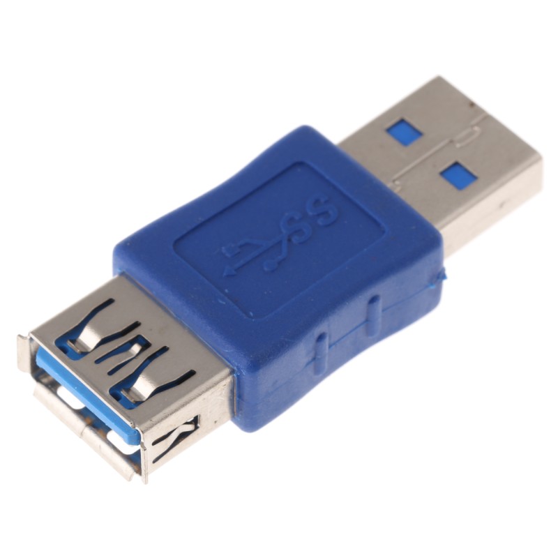 1 pcs - RS PRO USB A Male to USB A Female Adapter