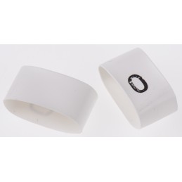1 Bag of 100 - TE Connectivity Heat Shrink Cable Markers, White, Pre-printed '0', 4 - 12mm Cable