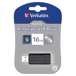 1 pcs - Verbatim PinStripe 16 GB USB 2.0 USB Stick