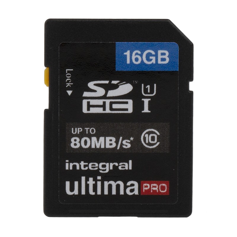 1 pcs - Integral Memory 16 GB SDHC SD Card, Class 10, UHS-1 U1
