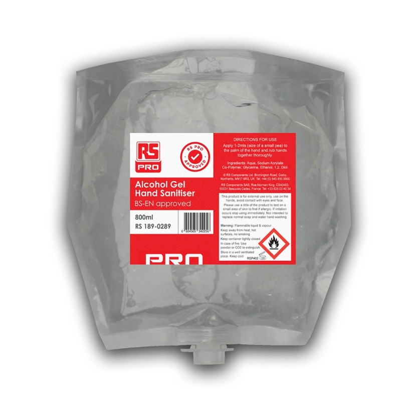 1 pcs - RS PRO 800 ml Pouch Hand Sanitiser