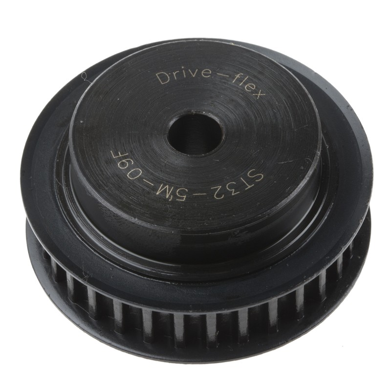 1 pcs - RS PRO Timing Belt Pulley, Steel 9mm Belt Width x 5mm Pitch, 32 Tooth