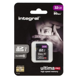 1 pcs - Integral Memory 32 GB SDHC SD Card, Class 10, UHS-1 U1