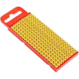 1 Bag of 200 - HellermannTyton WIC1 Snap On Cable Markers, Yellow, Pre-printed '0 - 9', 2 - 2.8mm Cable