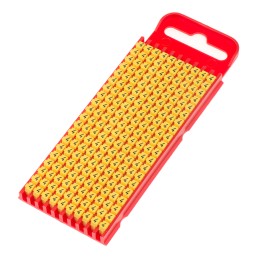 1 Bag of 200 - HellermannTyton WIC1 Snap On Cable Markers, Yellow, Pre-printed '4', 2 - 2.8mm Cable