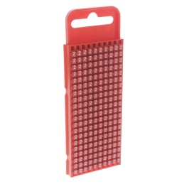 1 Bag of 200 - HellermannTyton WIC1 Snap On Cable Markers, Red, Pre-printed '2', 2 - 2.8mm Cable