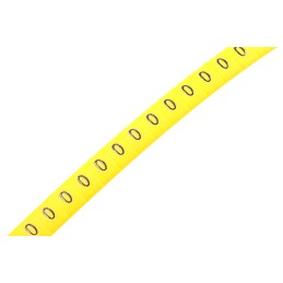 1 Bag of 250 - HellermannTyton Ovalgrip Slide On Cable Markers, Black on Yellow, Pre-printed '0', 1.7 - 3.6mm Cable