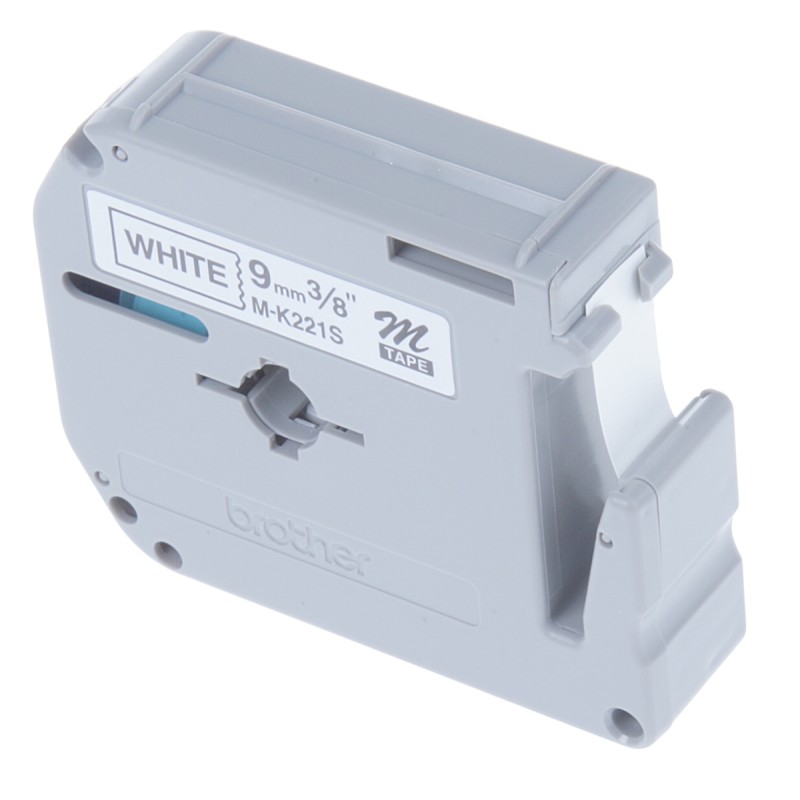 1 pcs - Brother Black on White Label Printer Tape, 4 m Length, 9 mm Width