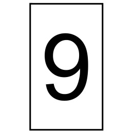 1 Bag of 250 - HellermannTyton Ovalgrip Slide On Cable Markers, Black on White, Pre-printed '9', 1.8 - 6.3mm Cable