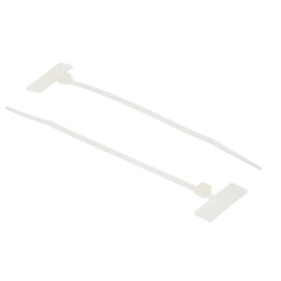 1 Bag of 250 - RS PRO Cable Tie Cable Markers, Natural, Pre-printed 'Blank', for Cables