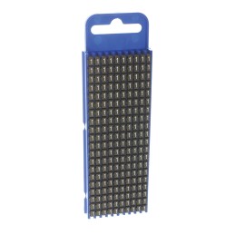 1 Bag of 200 - HellermannTyton WIC2 Snap On Cable Markers, Brown, Pre-printed '1', 2.8 - 3.8mm Cable