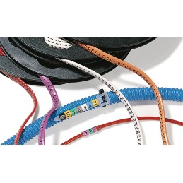 1 Bag of 250 - HellermannTyton Ovalgrip Slide On Cable Markers, Black on Yellow, Pre-printed '5', 2.5 - 6mm Cable