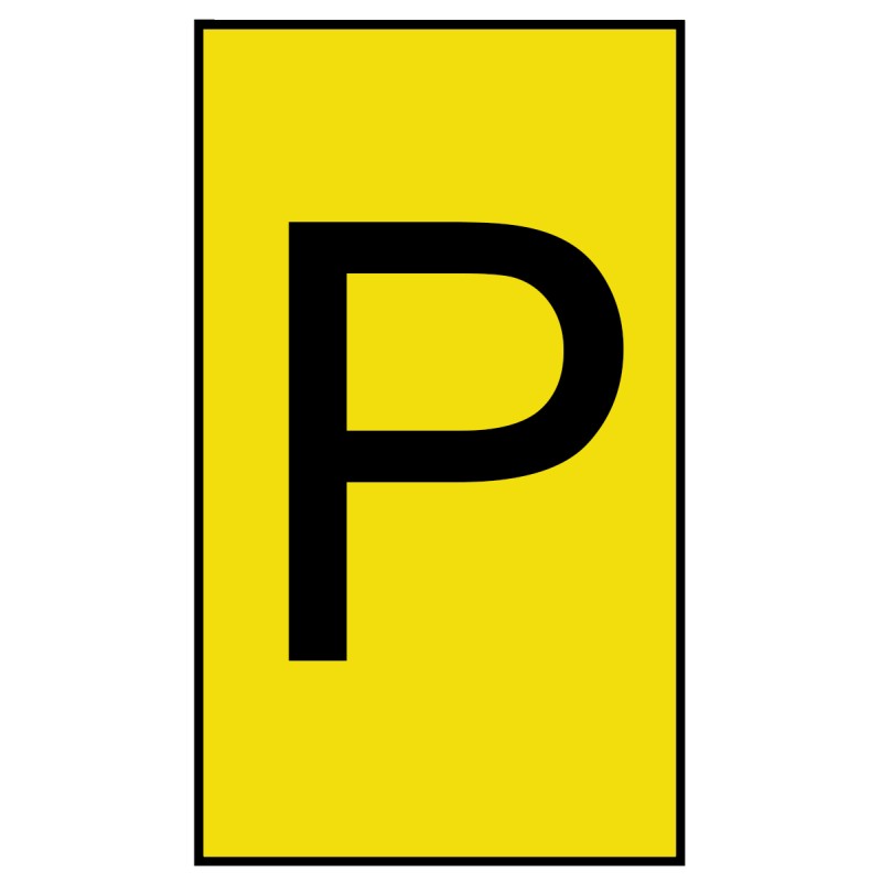 1 Bag of 250 - HellermannTyton Ovalgrip Slide On Cable Markers, Black on Yellow, Pre-printed 'P', 2.5 - 6mm Cable
