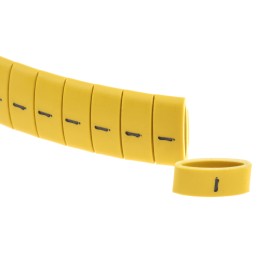 1 Bag of 250 - HellermannTyton HO85 Slide On Cable Markers, Black on Yellow, Pre-printed '-', 1.8 - 6.3mm Cable
