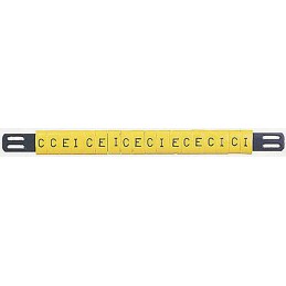 1 Bag of 250 - HellermannTyton Ovalgrip Slide On Cable Markers, Black on Yellow, Pre-printed 'V', 2.5 - 6mm Cable