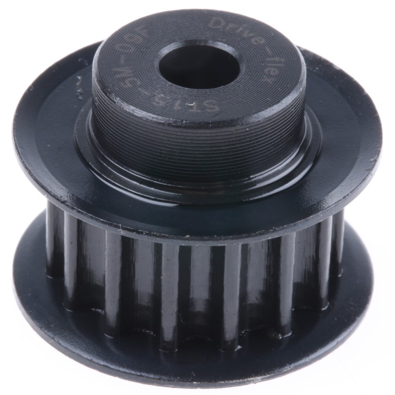 1 pcs - RS PRO Timing Belt Pulley, Steel 9mm Belt Width x 5mm Pitch, 15 Tooth