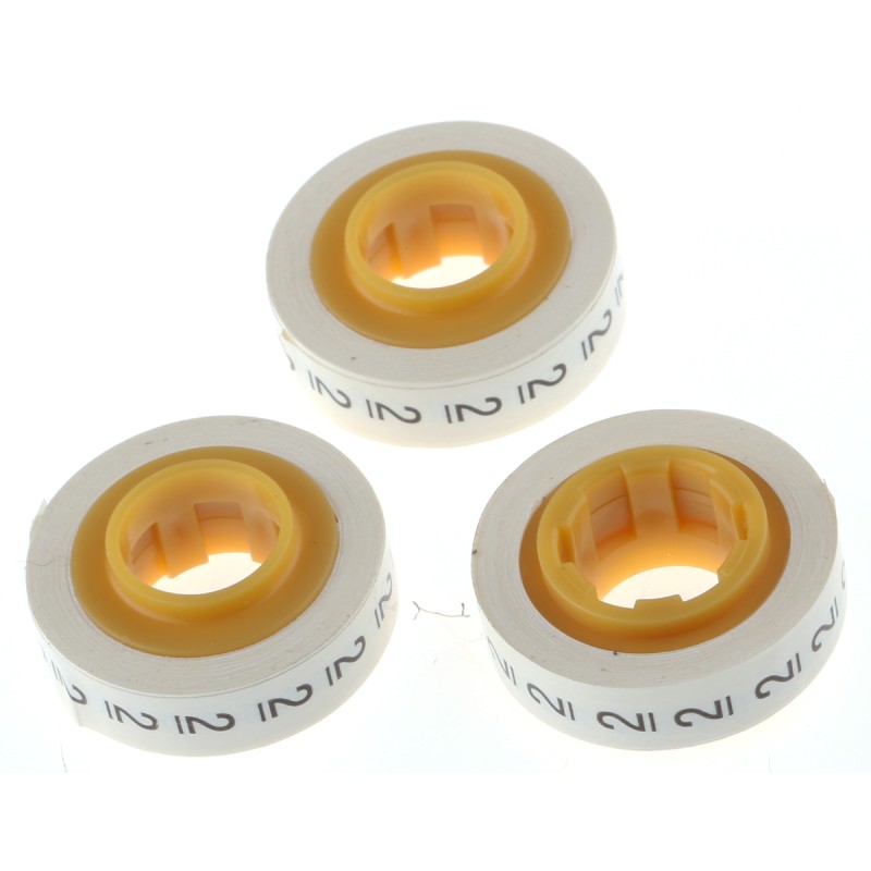 3 pcs - 3M Adhesive Cable Markers, White, Pre-printed '2'