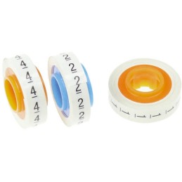 3 pcs - 3M Adhesive Cable Markers, White, Pre-printed '2'