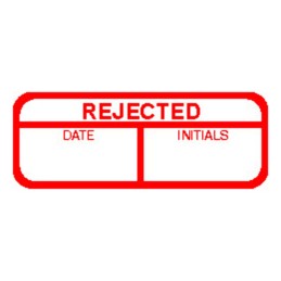 1 Bag of 120 - RS PRO Adhesive Pre-Printed Red Label-Rejected-. Quantity: 120