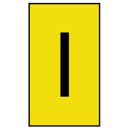 1 Bag of 500 - HellermannTyton Ovalgrip Slide On Cable Markers, Black on Yellow, Pre-printed 'I', 1.7 - 3.6mm Cable