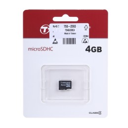 1 pcs - Transcend 4 GB MicroSDHC Micro SD Card, Class 4