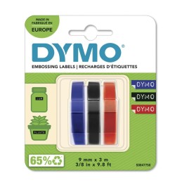 1 pcs - Dymo DYMO Black, Blue, Red on White Label Printer Tape, 3 m Length, 9 mm Width
