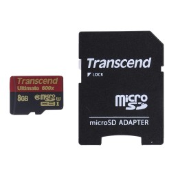 1 pcs - Transcend 8 GB MicroSDHC Micro SD Card, Class 10, UHS-1 U1