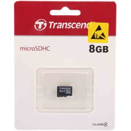1 pcs - Transcend 8 GB MicroSDHC Micro SD Card, Class 4