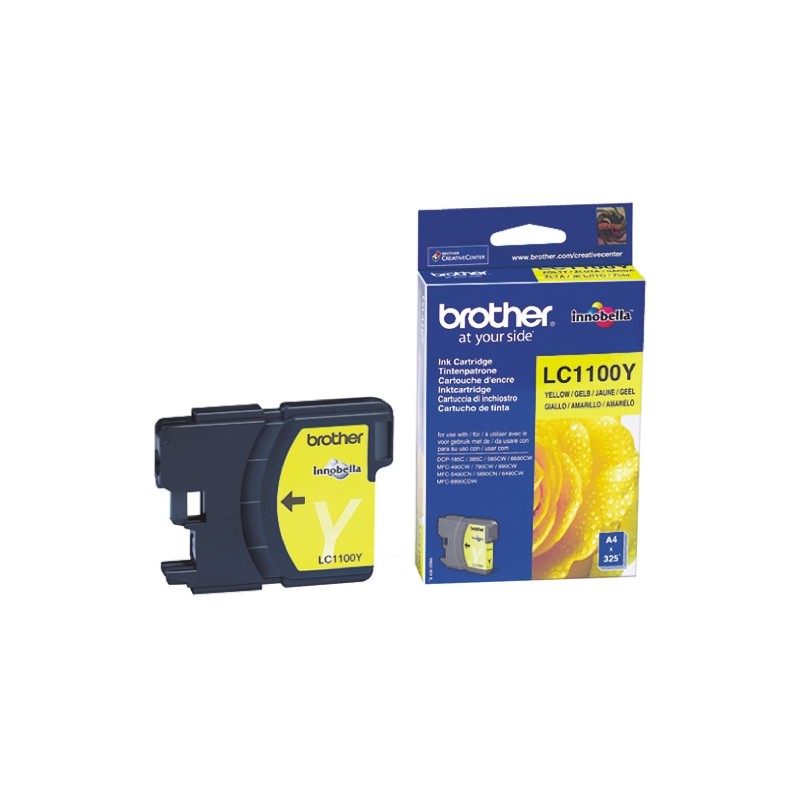 1 pcs - Brother LC1100Y Yellow Ink Cartridge
