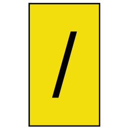 1 Bag of 500 - HellermannTyton Ovalgrip Slide On Cable Markers, Black on Yellow, Pre-printed '/', 1.8 - 6.3mm Cable